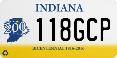IN license plate 118GCP