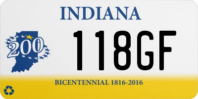 IN license plate 118GF