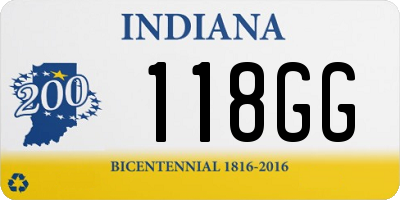 IN license plate 118GG