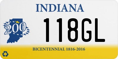 IN license plate 118GL