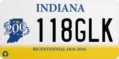 IN license plate 118GLK