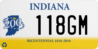 IN license plate 118GM