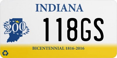 IN license plate 118GS