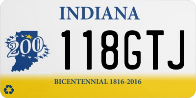 IN license plate 118GTJ
