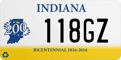 IN license plate 118GZ