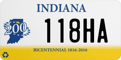 IN license plate 118HA