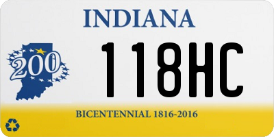 IN license plate 118HC