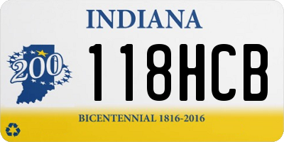 IN license plate 118HCB