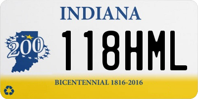 IN license plate 118HML