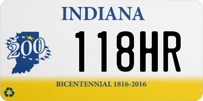 IN license plate 118HR