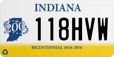 IN license plate 118HVW