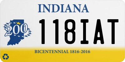 IN license plate 118IAT