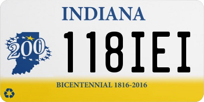 IN license plate 118IEI