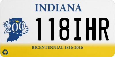 IN license plate 118IHR