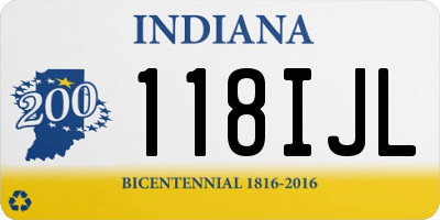 IN license plate 118IJL