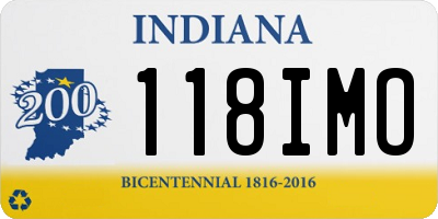 IN license plate 118IMO
