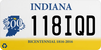 IN license plate 118IQD