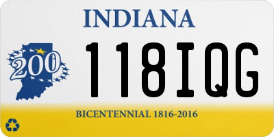 IN license plate 118IQG