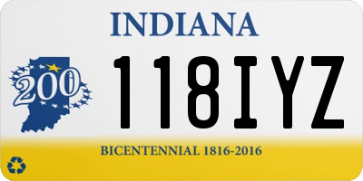 IN license plate 118IYZ
