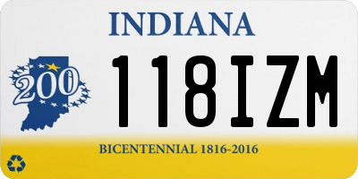 IN license plate 118IZM