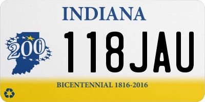 IN license plate 118JAU