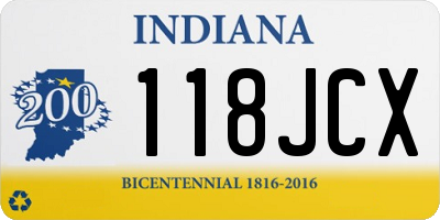 IN license plate 118JCX