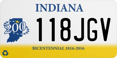 IN license plate 118JGV