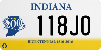 IN license plate 118JO