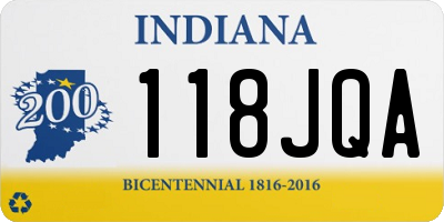 IN license plate 118JQA