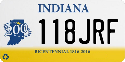 IN license plate 118JRF