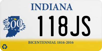 IN license plate 118JS