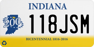 IN license plate 118JSM