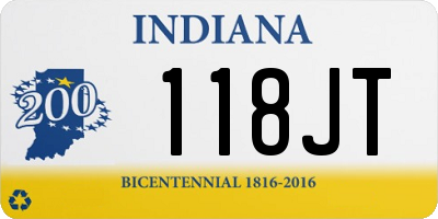 IN license plate 118JT