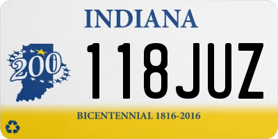 IN license plate 118JUZ