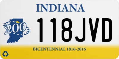 IN license plate 118JVD