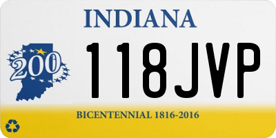 IN license plate 118JVP