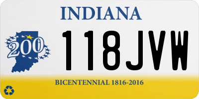 IN license plate 118JVW