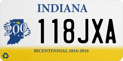IN license plate 118JXA