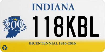 IN license plate 118KBL