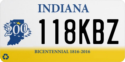 IN license plate 118KBZ