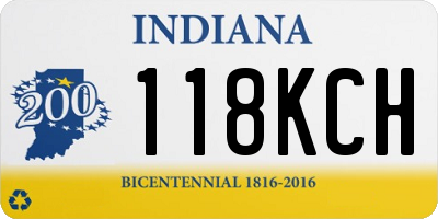IN license plate 118KCH