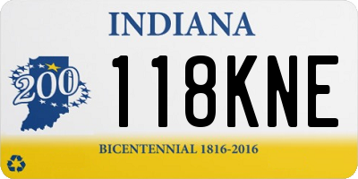 IN license plate 118KNE