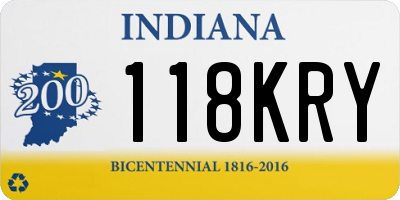 IN license plate 118KRY
