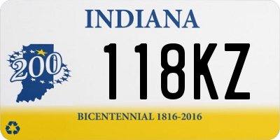 IN license plate 118KZ