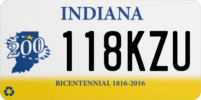 IN license plate 118KZU