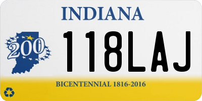 IN license plate 118LAJ