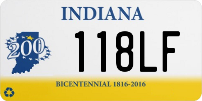 IN license plate 118LF