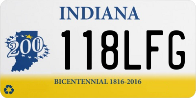 IN license plate 118LFG
