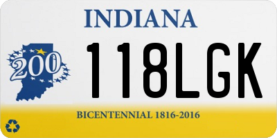 IN license plate 118LGK