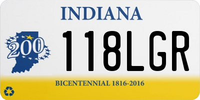 IN license plate 118LGR